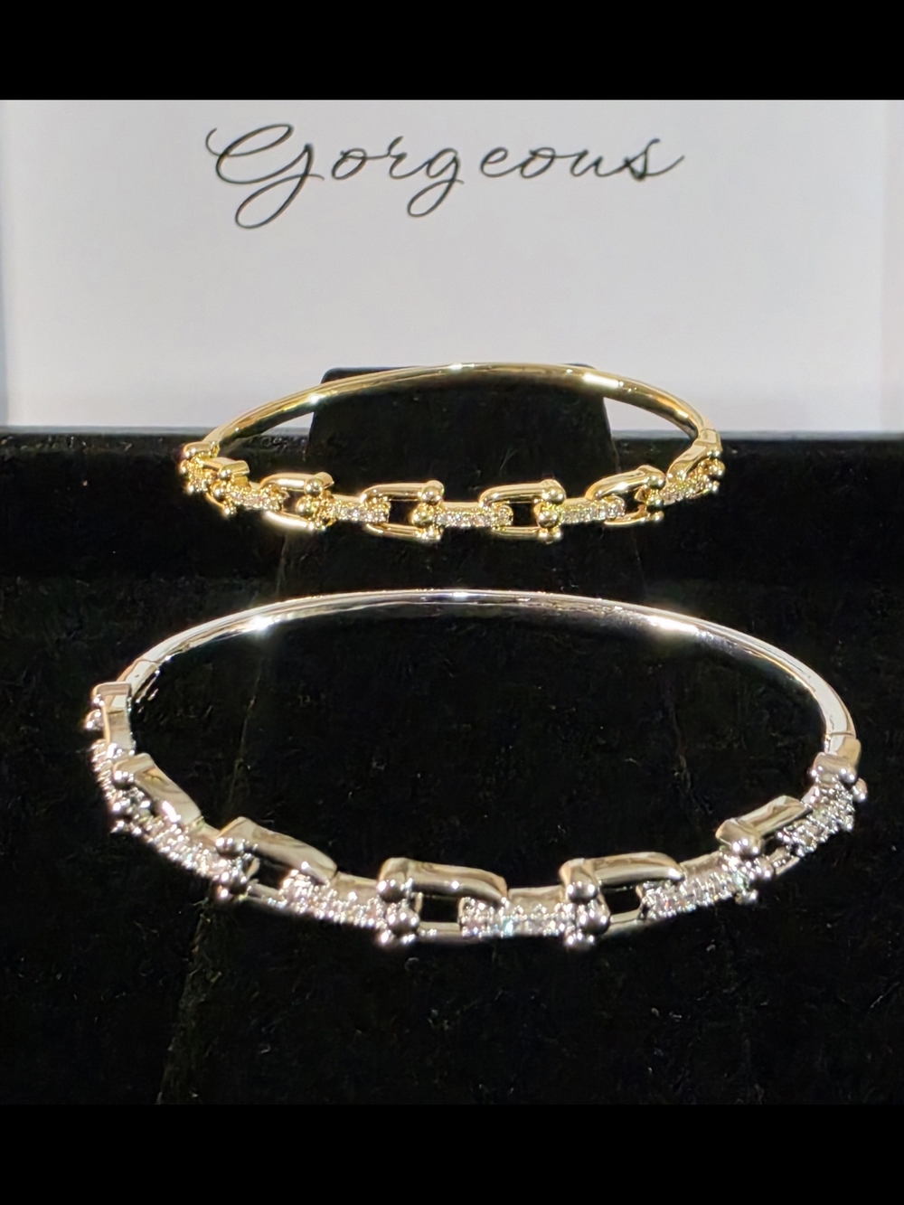 Gorgeous Gold-Tone and Silver-Tone Link Bracelet Set